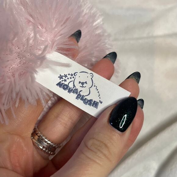 NOVA PLUSH Pink Round Stuffed‎ Easter Bunny Animal Plush - Picture 2 of 2